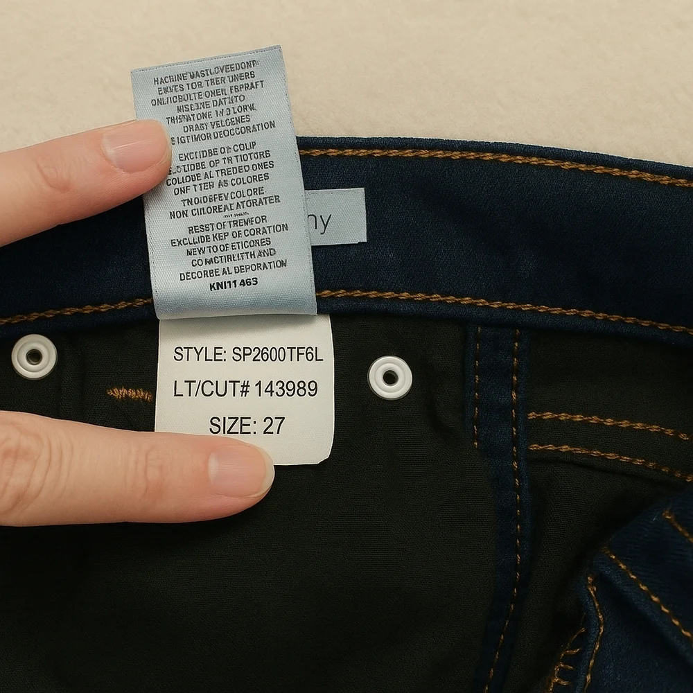 STS Blue High Rise Ankle Skinny Jeans 27L Dark Wash Fall Winter Quiet Luxury - Picture 9 of 10